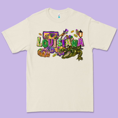 Louisiana Mardi Gras Premium Tee Designed By Fadigitalartstudio