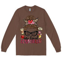 Chestnut messy bun one loved counselor Long Sleeve Tee - MaliasSmallBusiness