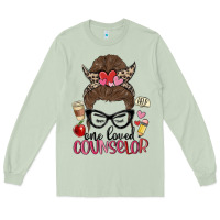 Matcha messy bun one loved counselor Long Sleeve Tee - MaliasSmallBusiness