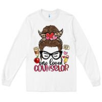 White messy bun one loved counselor Long Sleeve Tee - MaliasSmallBusiness