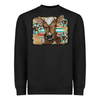Black western wreath baby calf Heavyweight Sweatshirt - BarkalooDesign