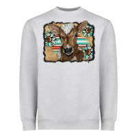 Heather Grey western wreath baby calf Heavyweight Sweatshirt - BarkalooDesign