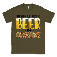 Army Green The Only c B s I NeedIs Beer And Sunshine Classic Tee - CowhideDigitalArt