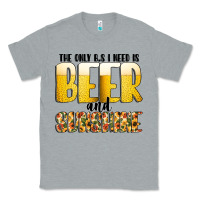 Heather Grey The Only c B s I NeedIs Beer And Sunshine Classic Tee - CowhideDigitalArt