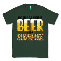 Sports Green The Only c B s I NeedIs Beer And Sunshine Classic Tee - CowhideDigitalArt