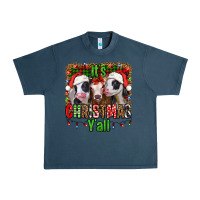 Midnight Navy it's christmas y'all heifers Urban Heavy Tee - Jasminsmagicworld