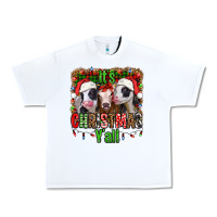 White it's christmas y'all heifers Urban Heavy Tee - Jasminsmagicworld