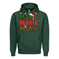 Sports Green Christmas Mama Zipper Hoodie - BundleAndBundleShop