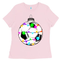 Bubblegum Pink Christmas soccer Ladies Tee - RanaPortraitStore