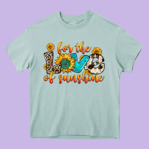 For The Love Of Sunshine Heavy Core Tee Designed By Zillion Design Studio