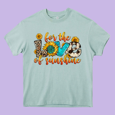 For The Love Of Sunshine Heavy Core Tee Designed By Zillion Design Studio
