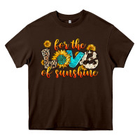 Chocolate Brown for the love of sunshine Heavy Core Tee - Zillion Design Studio