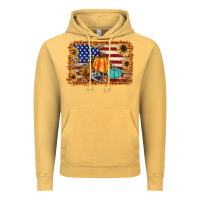 Vintage Mustard american flag fall backgraund Vintage Hoodie - JahusDesignShop