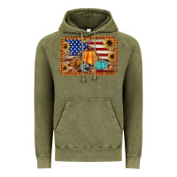 Vintage Olive american flag fall backgraund Vintage Hoodie - JahusDesignShop