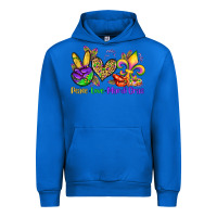 Cobalt peace love mardi gras olivia Urban Hoodie - OliviaCreatesArt