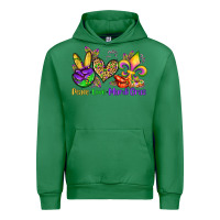 Emerald peace love mardi gras olivia Urban Hoodie - OliviaCreatesArt