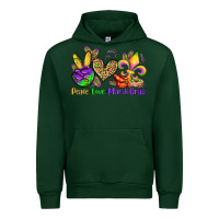 Forest Green peace love mardi gras olivia Urban Hoodie - OliviaCreatesArt