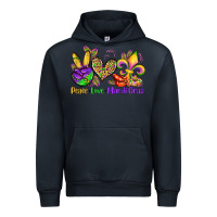 Navy peace love mardi gras olivia Urban Hoodie - OliviaCreatesArt