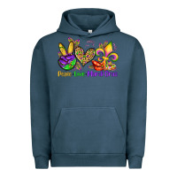 Pigment Midnight Navy peace love mardi gras olivia Urban Hoodie - OliviaCreatesArt