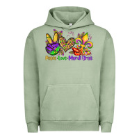 Pigment Oil Green peace love mardi gras olivia Urban Hoodie - OliviaCreatesArt