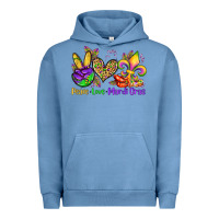 Pigment Pebble Blue peace love mardi gras olivia Urban Hoodie - OliviaCreatesArt