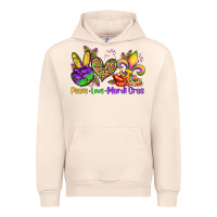 Sandshell peace love mardi gras olivia Urban Hoodie - OliviaCreatesArt