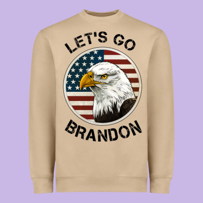 Lets Go Brandon American Bald Eagle Heavyweight Sweatshirt Designed By Jasminsmagicworld