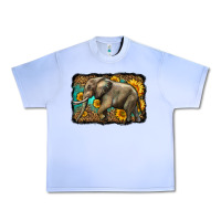 Grape Ice western sunflowers elephant Urban Heavy Tee - LillyAllenDesigns