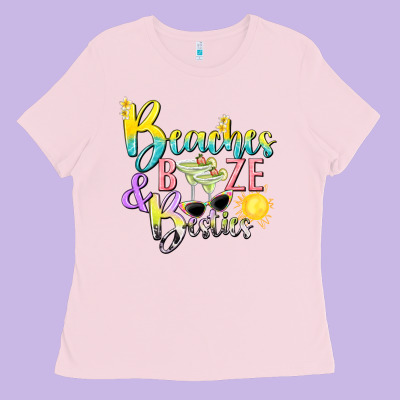 Beaches Booze And Besties Tbw Ladies Tee Designed By Texasbilliewilder