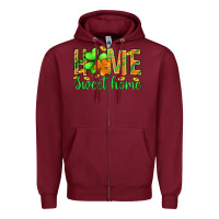 Burgundy st.patrick home sweet home Zipper Hoodie - BundleAndBundleShop