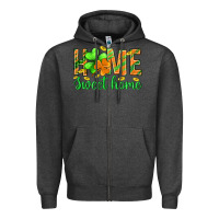 Charcoal Heather st.patrick home sweet home Zipper Hoodie - BundleAndBundleShop