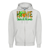 Dove Grey st.patrick home sweet home Zipper Hoodie - BundleAndBundleShop
