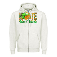 Oatmeal Heather st.patrick home sweet home Zipper Hoodie - BundleAndBundleShop