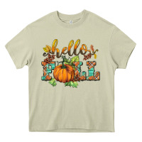 Mossy hello fall pumpkin Heavy Core Tee - BarkalooDesign