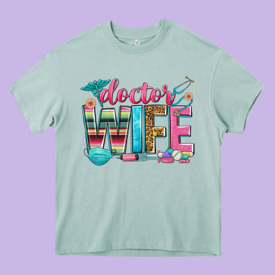 Doctor Wife Heavy Core Tee Designed By Zillion Design Studio