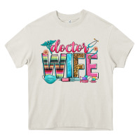 Cream doctor wife Heavy Core Tee - Zillion Design Studio