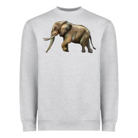 Heather Grey Elephant Heavyweight Sweatshirt - LillyAllenDesigns