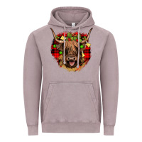 Vintage Zinc highland cow  christmas Vintage Hoodie - JahusDesignShop