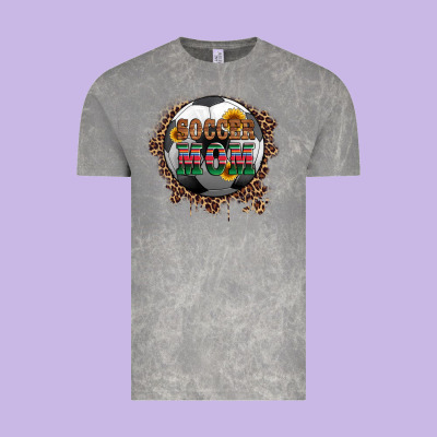 Soccer Mom With Serape And Leopard Vintage Tee Designed By Artiststas
