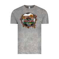 Cloud Rock soccer mom with serape and leopard Vintage Tee - Artiststas