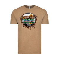 Vintage Coffee soccer mom with serape and leopard Vintage Tee - Artiststas