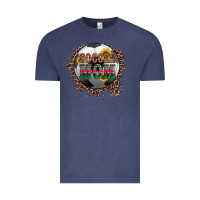 Vintage Denim soccer mom with serape and leopard Vintage Tee - Artiststas