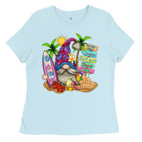 Baby Blue beach gnome Ladies Tee - texasbilliewilder