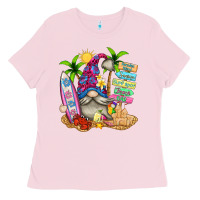 Bubblegum Pink beach gnome Ladies Tee - texasbilliewilder