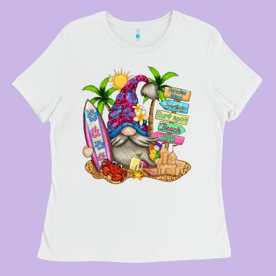 Beach Gnome Ladies Tee Designed By Texasbilliewilder