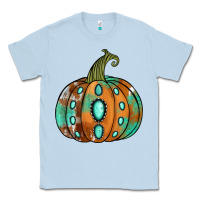 Dusty Blue western cowhide turquoise pumpkin Classic Tee - Jasminsmagicworld