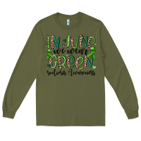 Army Green in june we wear green scoliosis awareness Long Sleeve Tee - MaliasSmallBusiness
