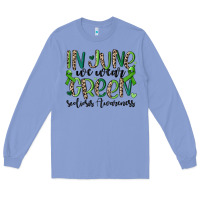 Colony Blue in june we wear green scoliosis awareness Long Sleeve Tee - MaliasSmallBusiness