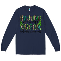 Navy in june we wear green scoliosis awareness Long Sleeve Tee - MaliasSmallBusiness
