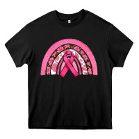 Black breast cancer rainbow Heavy Core Tee - RanaPortraitStore